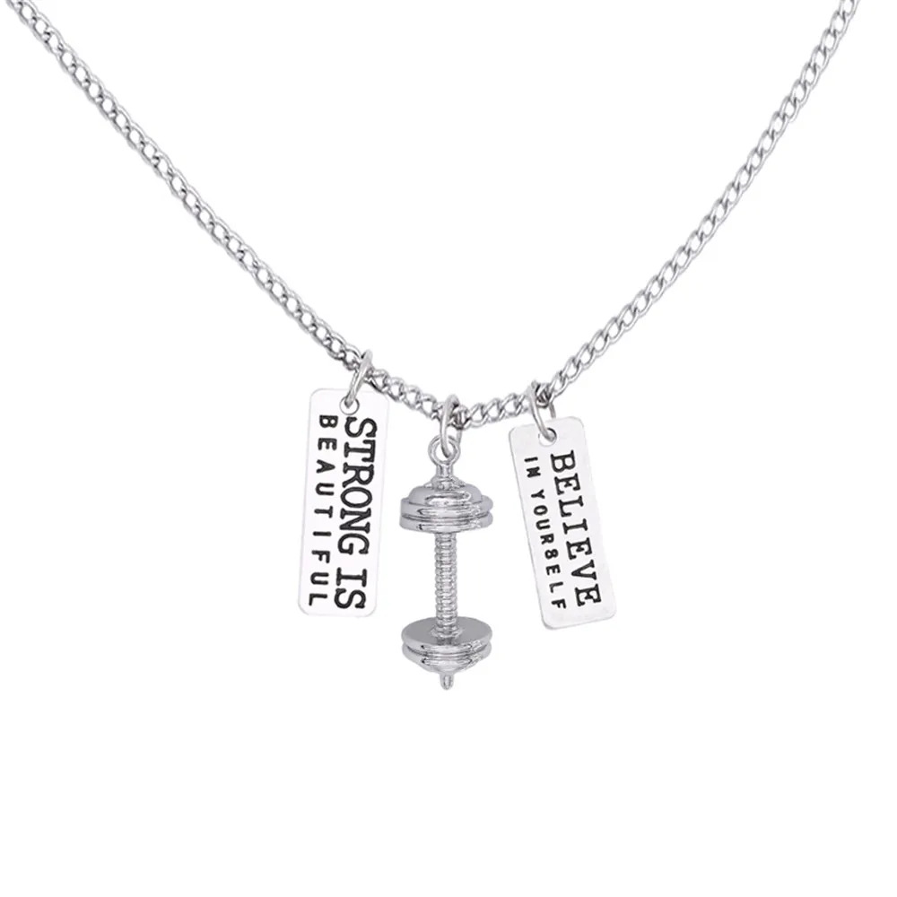 Прямая поставка Яркий сплав красивые штанги верьте в себя фитнес ювелирные