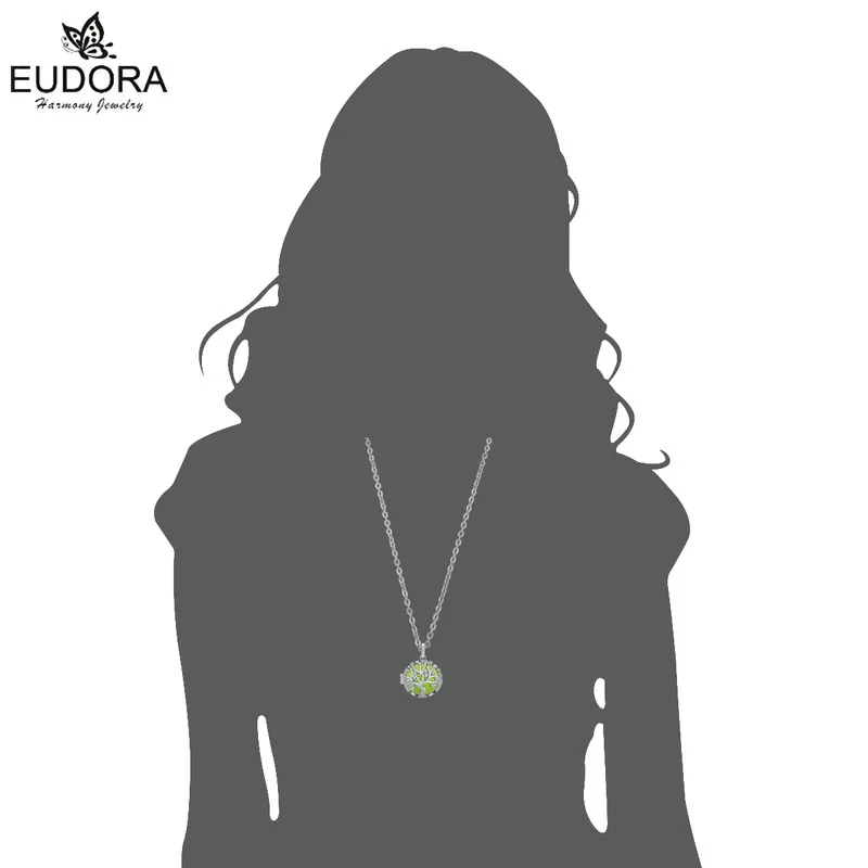 Eudora, 20 мм, кристалл, CZ, семейная клетка для жизни, гармония, бола, колокольчик, шар, подвеска, ожерелье, беременность, ребенок, ангел, звонящий, Женские Ювелирные изделия K189