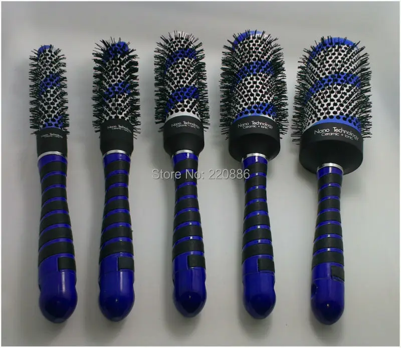 Профессиональная керамическая щетка для волос круглая GIC HB524 изменение цвета 5