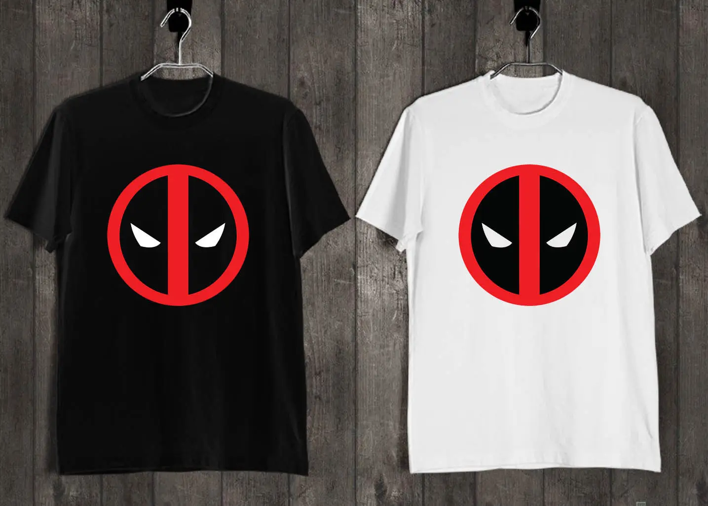 Черная футболка Deadpool Ink Face Superhero | Мужская одежда