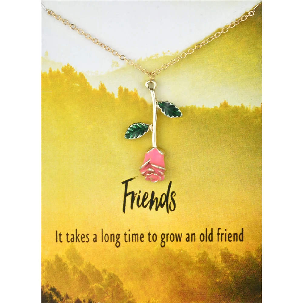 Цепочка с подвеской в виде цветка розы 6 цветов | Украшения и аксессуары