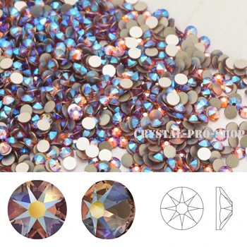 Topaz Shimmer На выбор) элементы Swarovski(ss5-ss20) эффект мерцания(без горячей фиксации) стразы с плоской задней частью - Цвет: Topaz Shimmer
