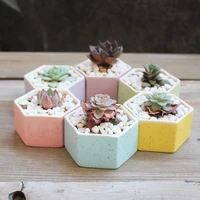 mini candy color small flower pots ceramic macarons diamond rainbow flower pots