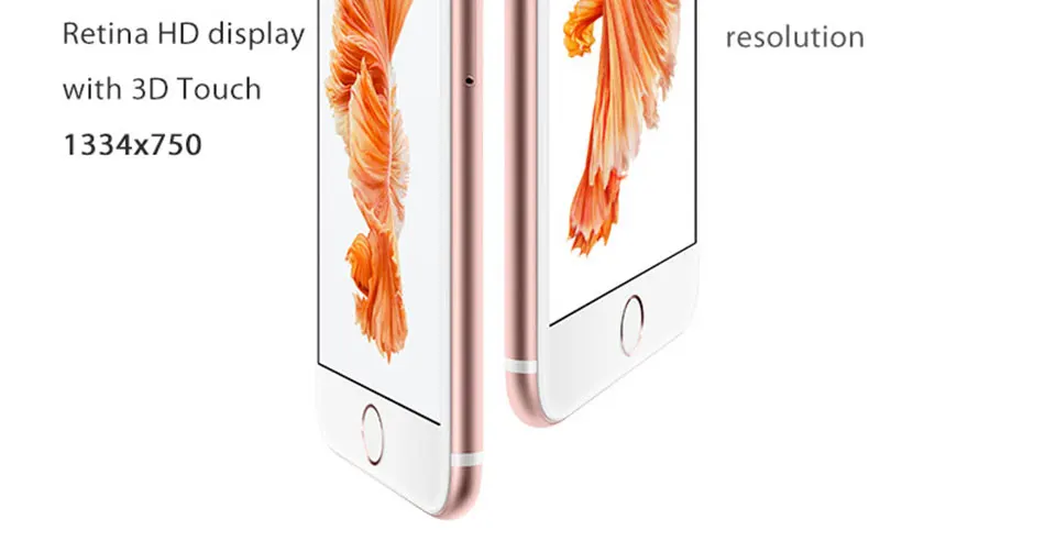 IPhone 6S разблокирована 4,7 дюймов двухъядерный процессор, 2 Гб Оперативная память 16 Гб/64/128 ГБ Встроенная память 12.0MP Камера LTE операционная система IOS ips за счет сканера отпечатков пальцев оригинальная б/у