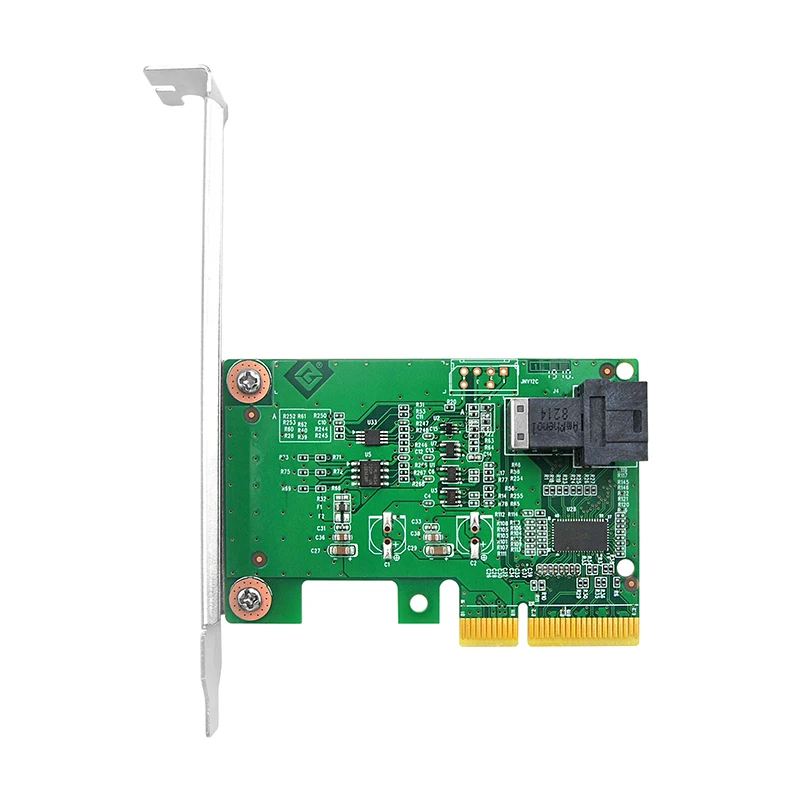 Linkreal NVMe PCIe 3 0x4 с волокнно Оптической вилкой 8643 мини коннектор sas адаптер Sff8643