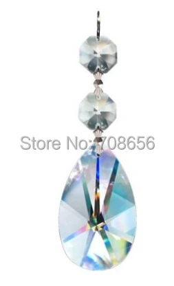 

180pc Clear Diamond Hanging Crystal Garland Wedding Strand with Prism Pendant Accent Made with Magnificent Crystal