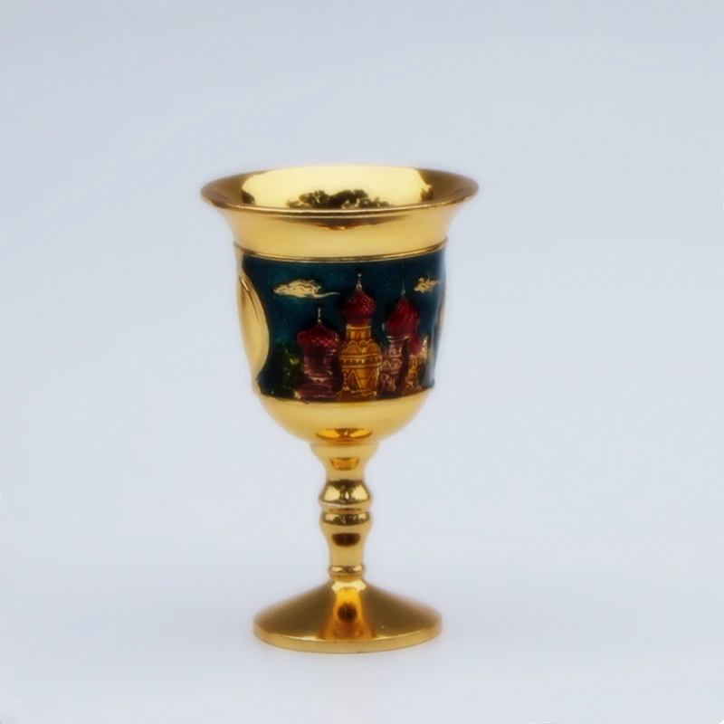 Металлический винный набор IMUWEN золотистого и синего цвета роскошный чайный