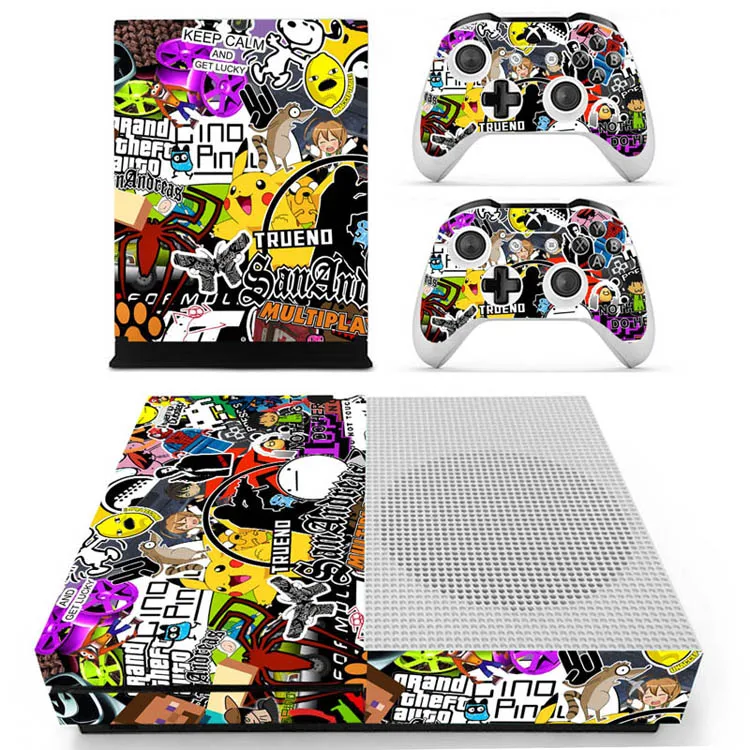 Граффити виниловая кожа наклеивающиеся Переводные картинки для детей xbox One S консоль с двумя беспроводными контроллерами кожи