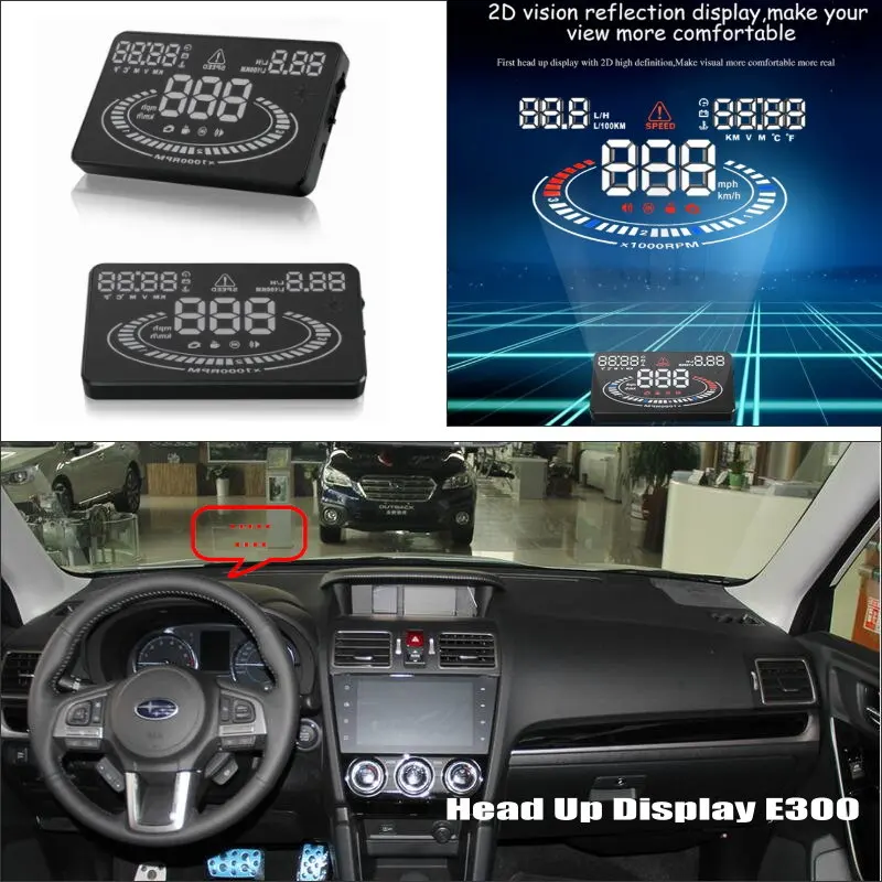 For Subaru Baja Forester Impreza Car HUD Head Up Display Auto Accessories Safe Driving Screen Plug And Play Film DIY OBD/OBD2