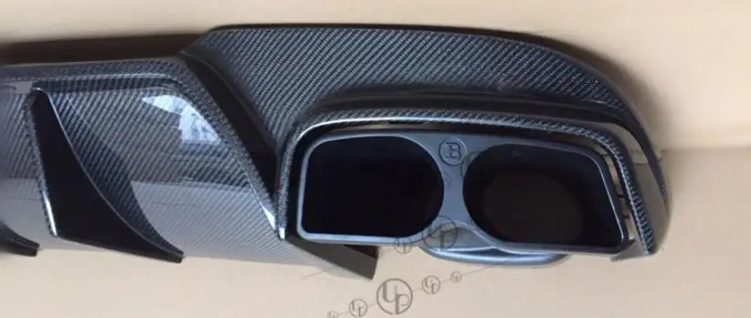 Carbon Finber 4 выхода заднего бампера Диффузор с выхлопными наконечниками для BENZ W212 E63 по EMS