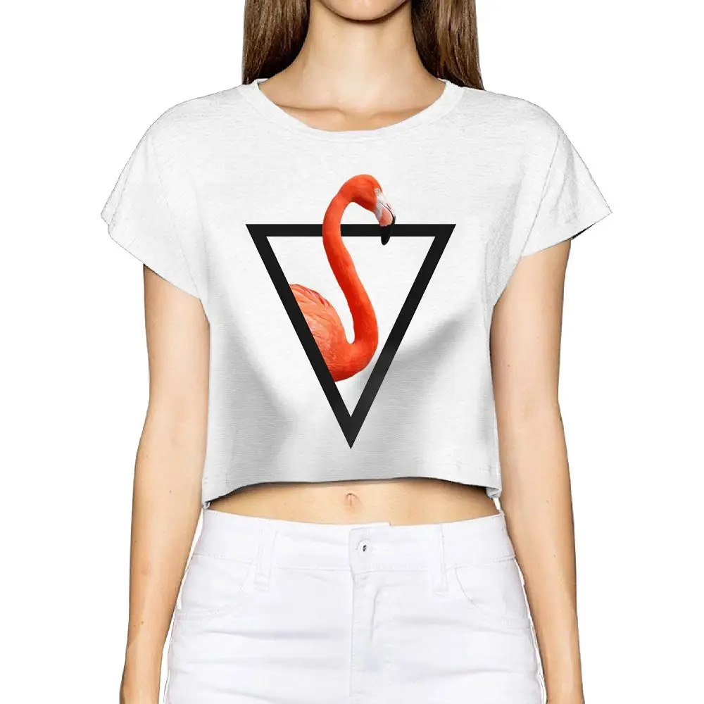 SAMCUSTOM Camisetas настоящий короткий Новый Фламинго шоппинг 3D печать модная уличная