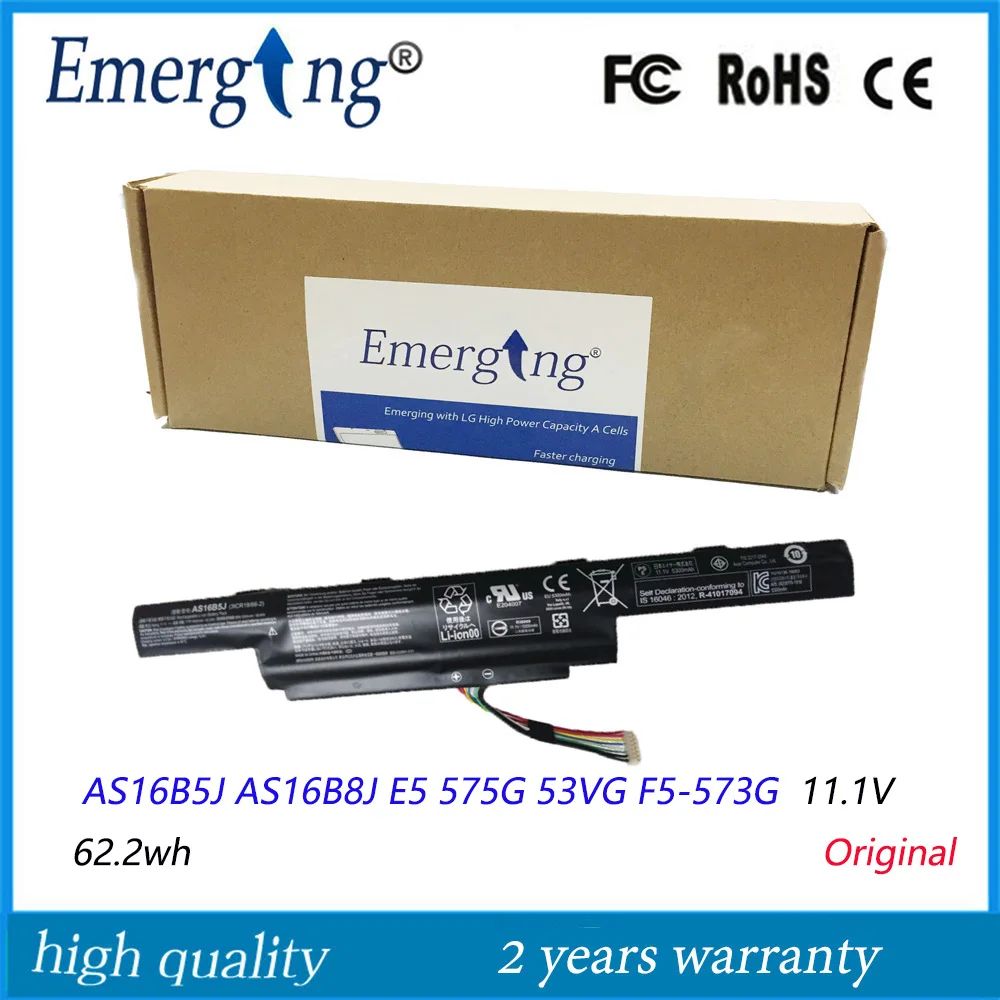 

11.1V 62.2wh Original New Laptop Battery AS16B5J for Acer Aspire E5 575G 53VG 3ICR19/662 2 AS16B8J