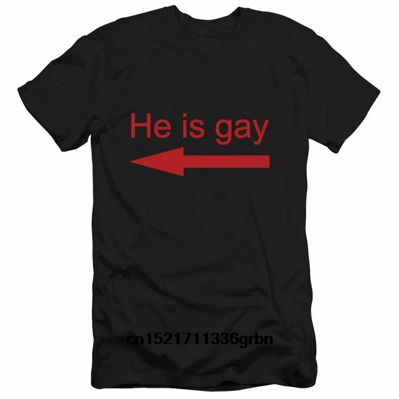 Men t shirt HE IS GAY Letter spoof Tshirt 2016 Novelty Tee Camisetas Hombre women | Мужская одежда