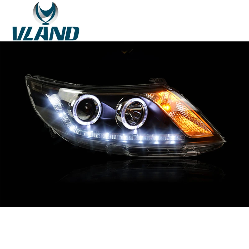 VLAND фабрика для автомобиля фара KIA K2 2011 2012 2013 2014 Рио светодиодный головной свет с DRL