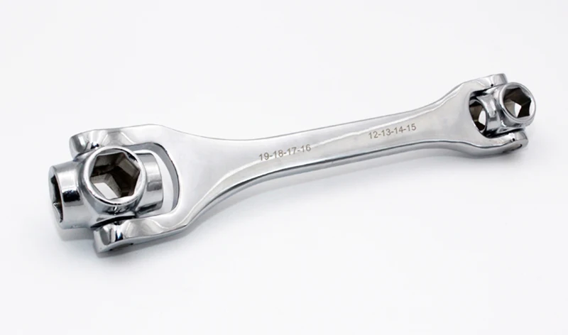 Mainpoint 8 в 1 Многофункциональный торцевой ключ полированный хромированный гаечный