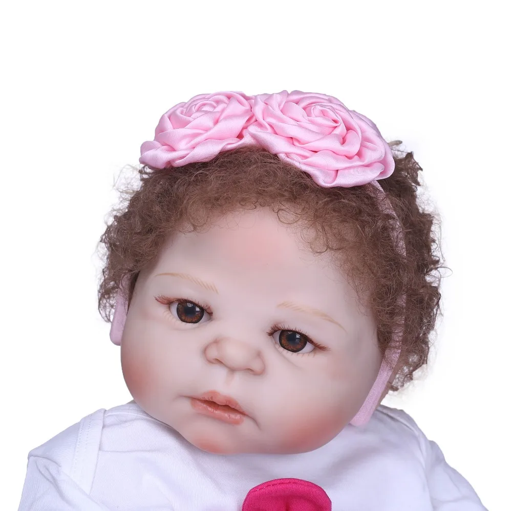 NPK 55 см куклы Reborn Bebe силиконовая кукла Baby Girl новые игрушки для волос Bonecas подарок