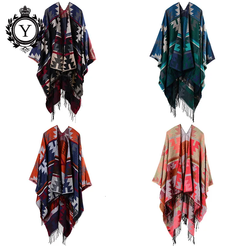 COUTUDI осень зима шарф Для женщин пончо и Накидки Элитный бренд Индии обертывания