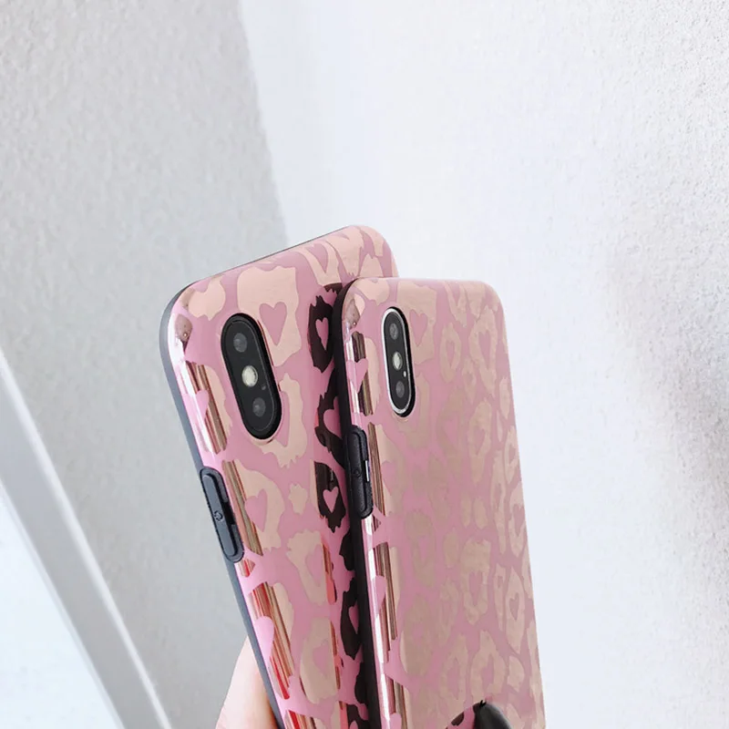 Роскошные чехлы для телефонов с лазерным леопардовым принтом iphone 11 11pro x XR XS Max