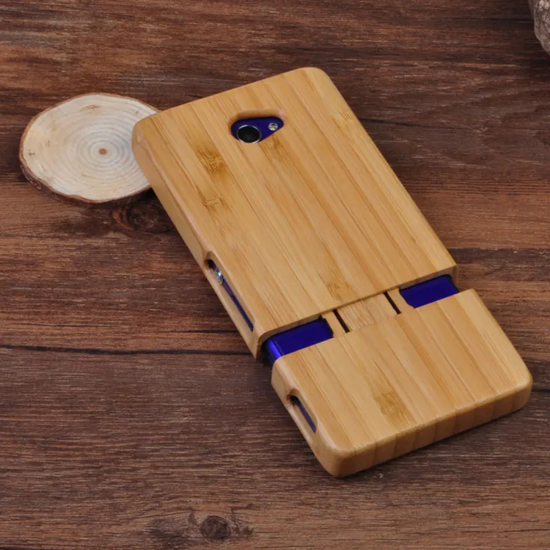 CORNMI чехол на Sony Xperia M2 случае Coque 100% реальный Бамбук Деревянная задняя обложка для