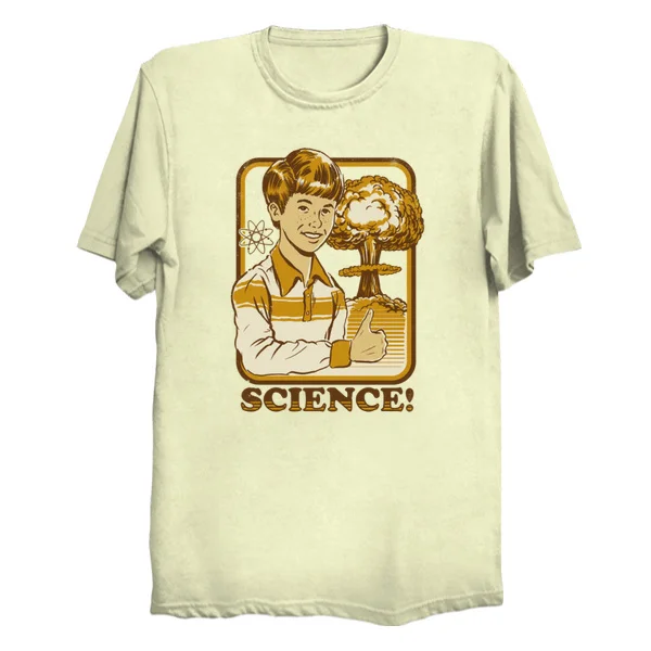 Мужская футболка с принтом хлопковая Футболка Science! (2) женская круглым вырезом и