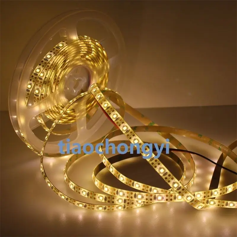5 м DC5V 2835 60LED/M светодиодная Гибкая полоса света теплый белый 3000K IP65