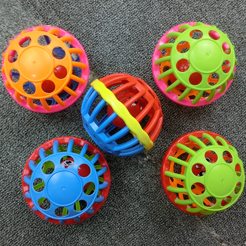 1pc Soft Plastic Baby Grasping Bell Ball Toys Rattles Sound Educational Rolling Balls Infant Toddler Teether Gift for BabyToy|toy rattle|bell