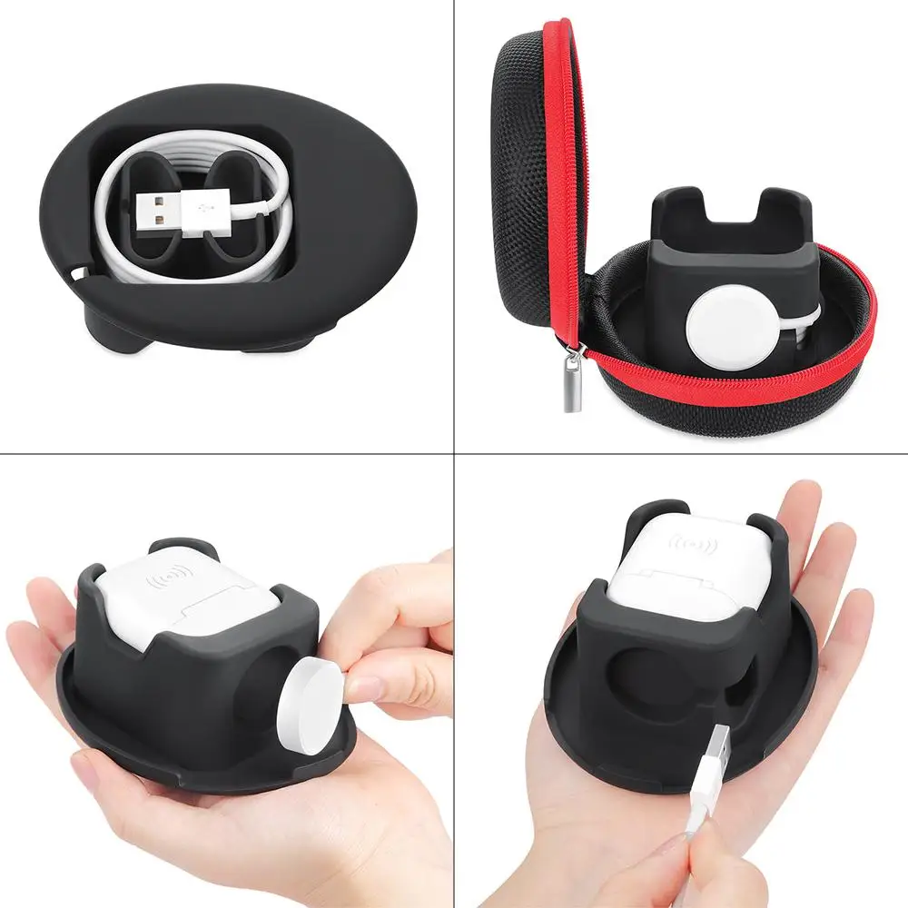 Дорожная Подставка для зарядки док станция чехол Apple Watch/Airpods жесткий ящик