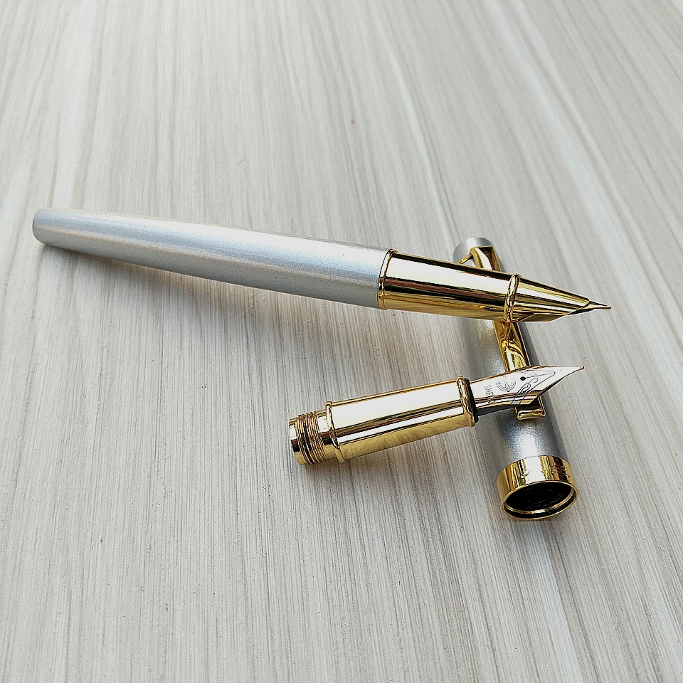 Новый Стиль Роскошный Металлический Двойной перьевая Pen9128 0 5 мм Iraurita в чернильная
