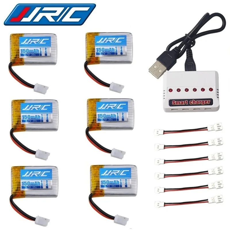 JJRC H36 (6 в 1) USB зарядное устройство наборы 3 7 V 150mAh 30c для E010 E011 E012 E013 F36 RC Quadcopter