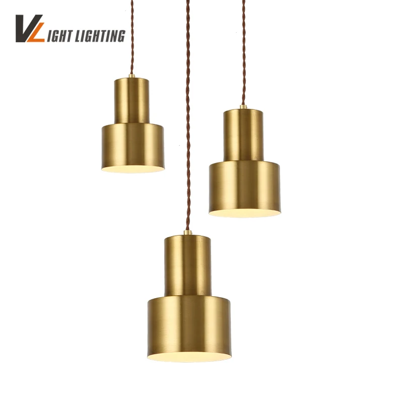 Скандинавский Золотой Бронзовый подвесной светильник в стиле постмодерн