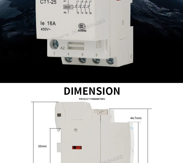 4P контактор переменного тока 16A бытовой контактор переменного тока 24v 110v 220V 240V 400V~ 4NO 4NC 2NO2NC 3NO1NC 50/60 Гц 35 мм din rail CT1-25 нового типа