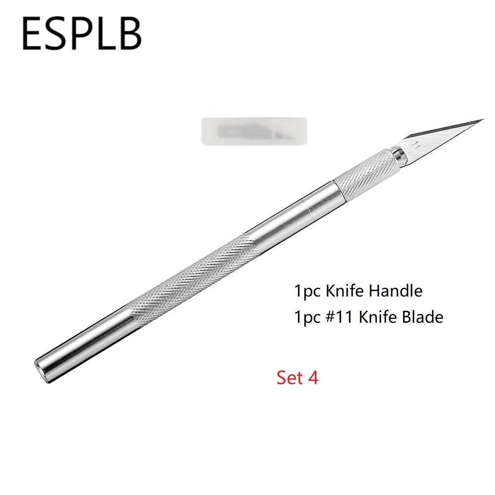 ESPLB металлический нож для скальпеля Лезвия #11 нескользящий резак гравировальные
