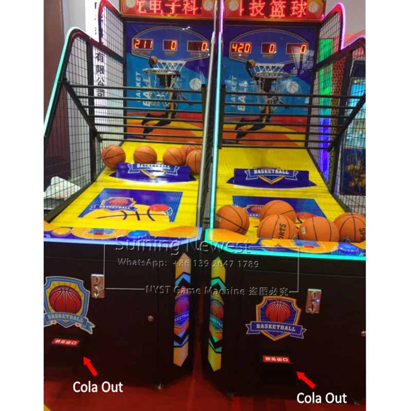 С функцией 'Cola Out' монетные билеты выкупа игры уличный баскетбол аркадная игра