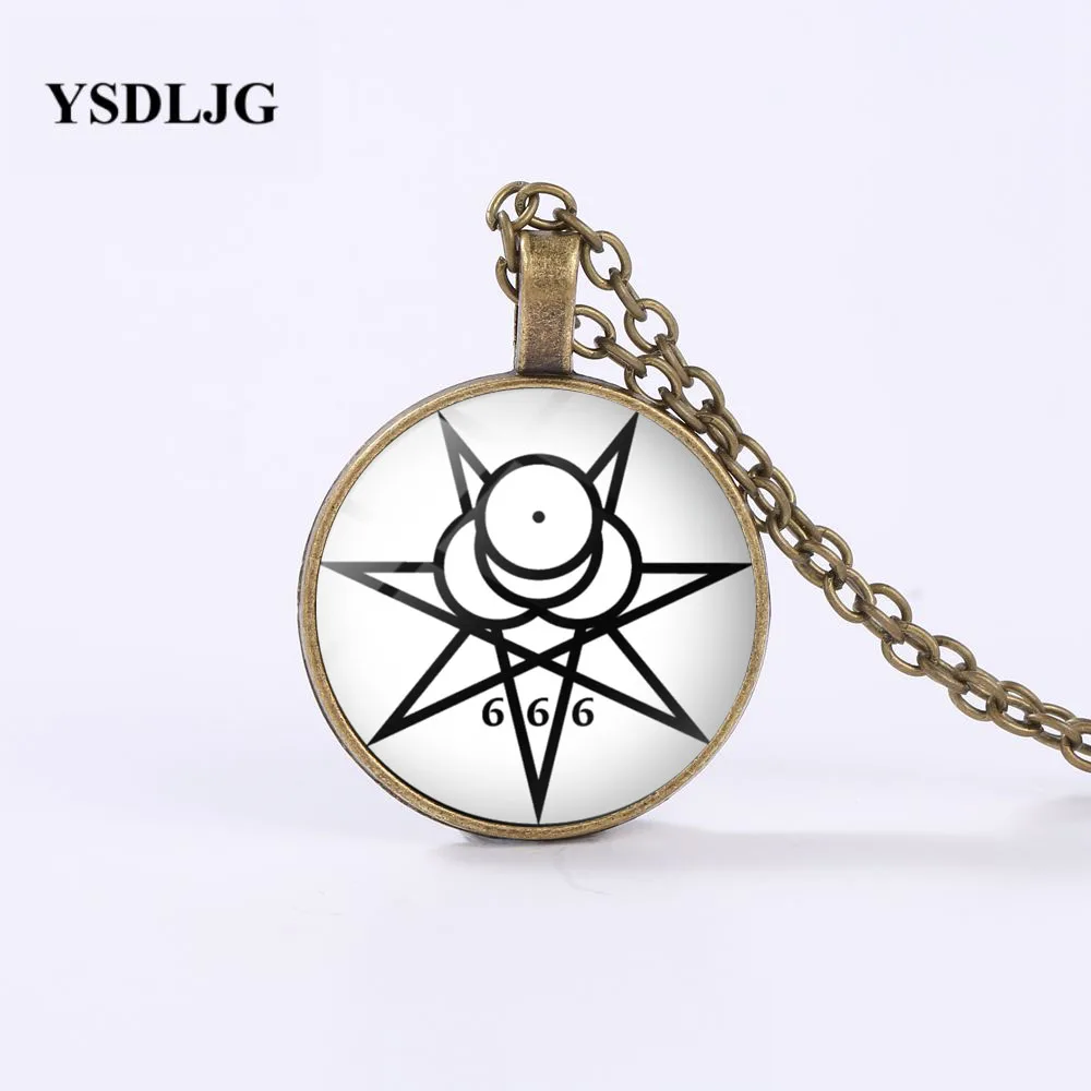 YSDLJG Esoteric ожерелье символ телимы зверя подарок Алистер Кроули 666 ювелирные
