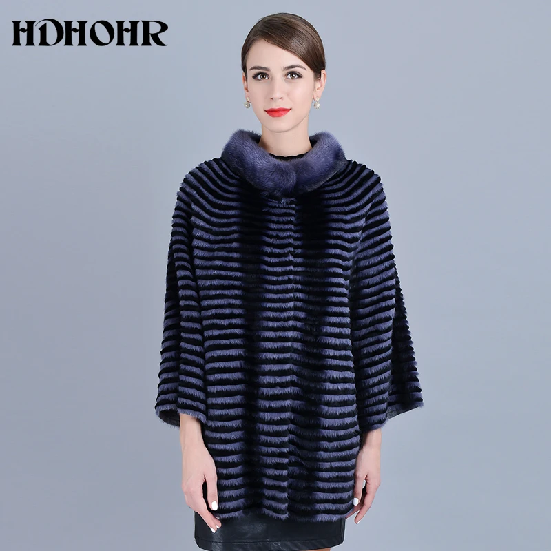 Новинка 2021 женские меховые пальто HDHOHR из натуральной норки Теплые Натуральные