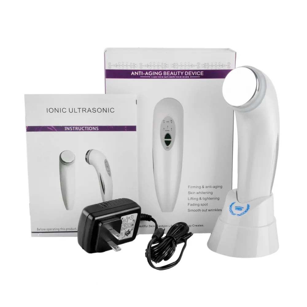 Ультразвуковой 3 вида цветов СВЕТОДИОДНЫЙ Прибор для подтяжки кожи лица удаления