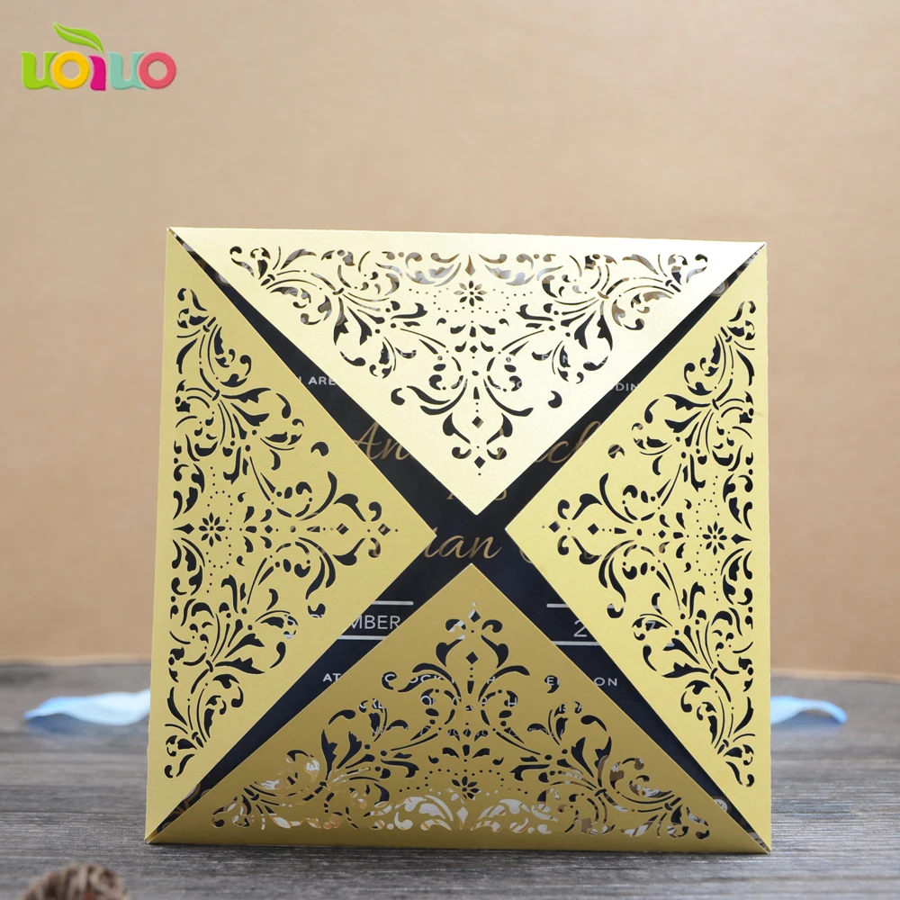 Уникальные четыре складки для печати выездные свадебные пригласительные открытки alibaba оптовый поставщик с