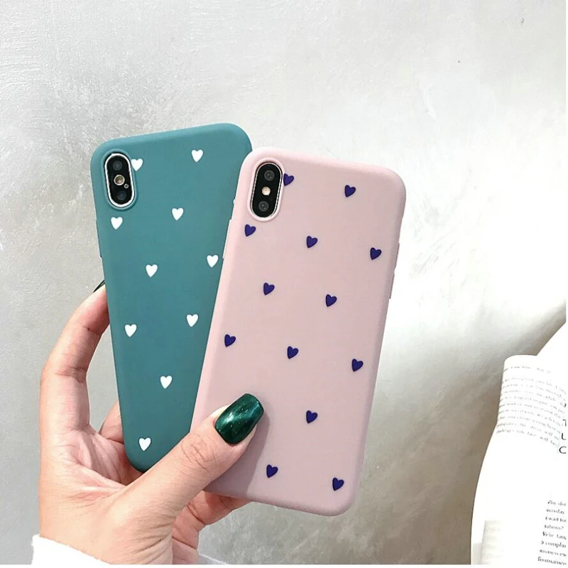 Phone Case For iPhone 7 8 Plus Floral Cases Flower Silicon Protect Soft Funny Heart Cover 6 6S XS Max XR 5 5S SE |