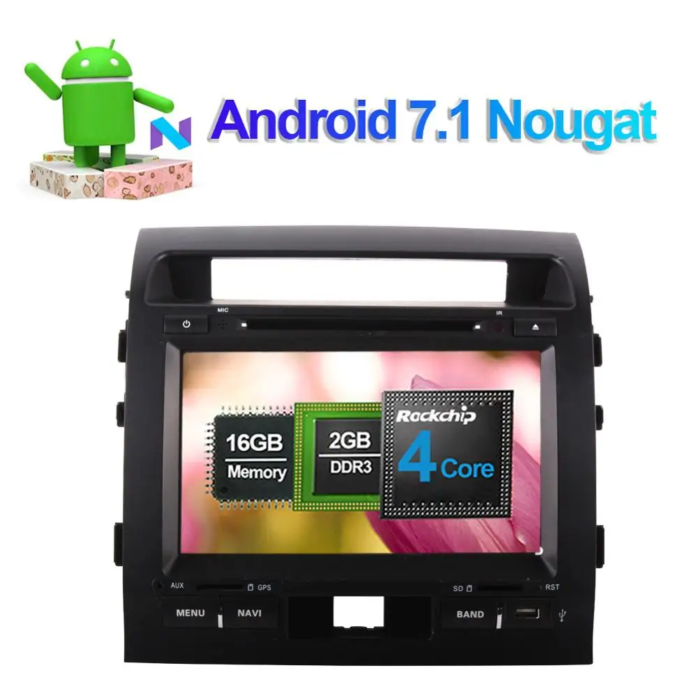 Android 7 1/8 0 Octa Core 4 Гб RAM автомобильный DVD мультимедийный плеер GPS навигация для Toyota Land