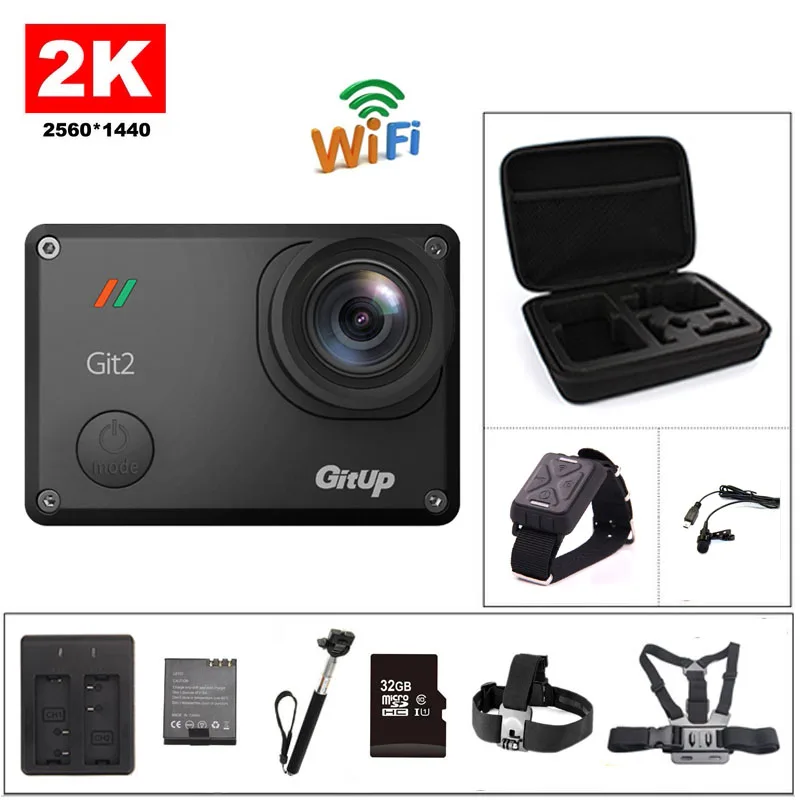 Спортивные камеры gitup Git2 Новатэк 96660 удаленных ультра-высокой четкости 2 К Wi-Fi 1080 P