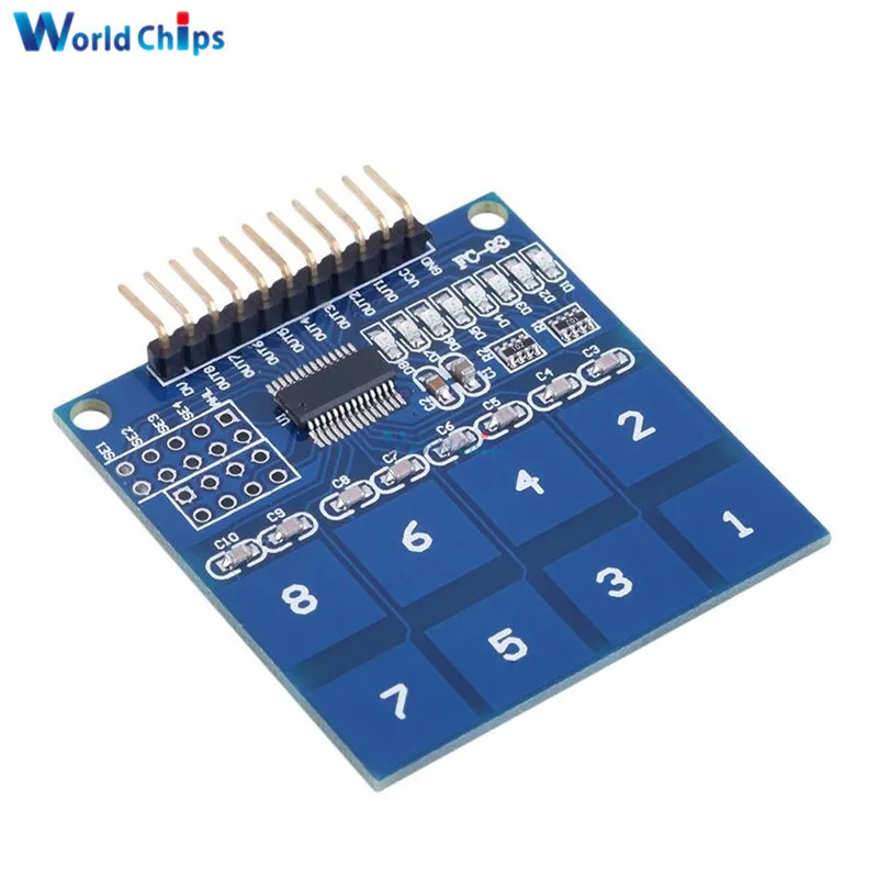 TTP226 8 канальный цифровой емкостный сенсорный модуль переключателя для arduino DIY