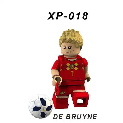 Pogba Роналду Месси Бекхэм Неймар модрик Кавани Брюйн модели блок BrickToy фигурки совместимы - Цвет: XP018