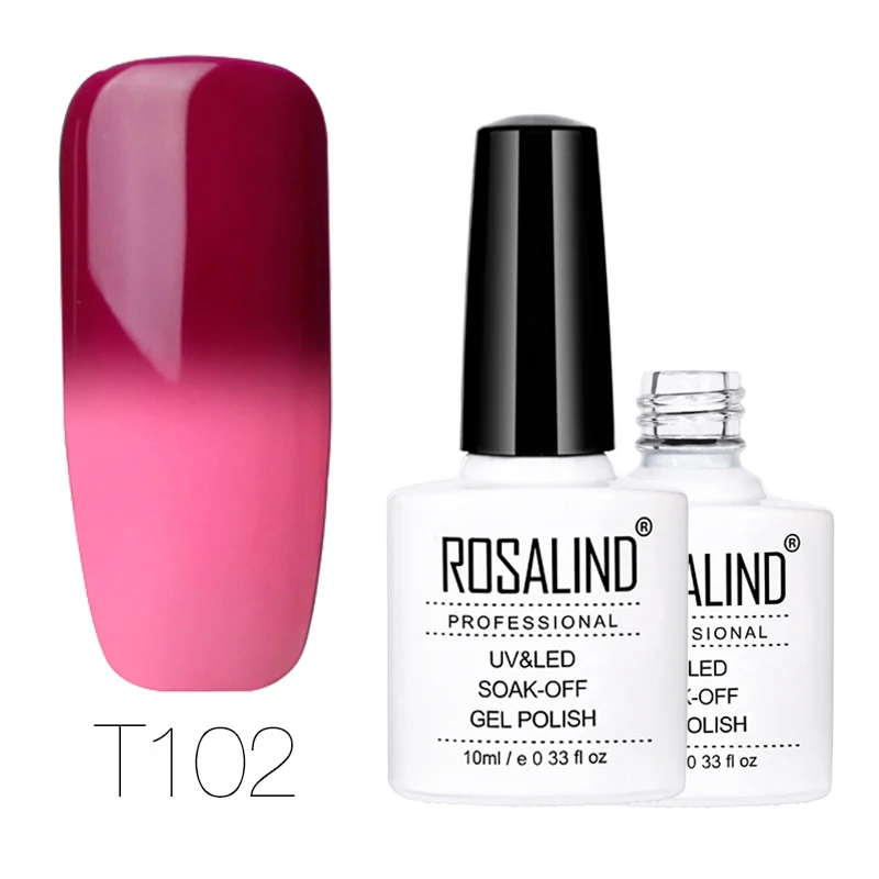 02 ROSALIND 10 мл Гель-лак для ногтей Хамелеон Температура Цвет меняющий лак для ногтей меняющий цвет под воздействием тепла УФ Гель-лак для ногтей - Цвет: 02