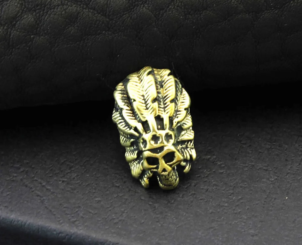 Латунный Американский Племенной головной убор с черепом винтовой