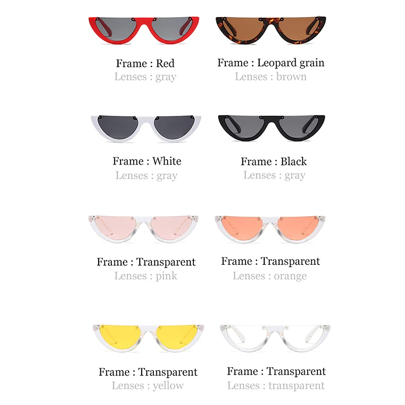 

sunglasses women men semi rimless Vintage brand designer Sun Glasses fashion Multi-color Ladies Cool Retro Eyewear uv400
