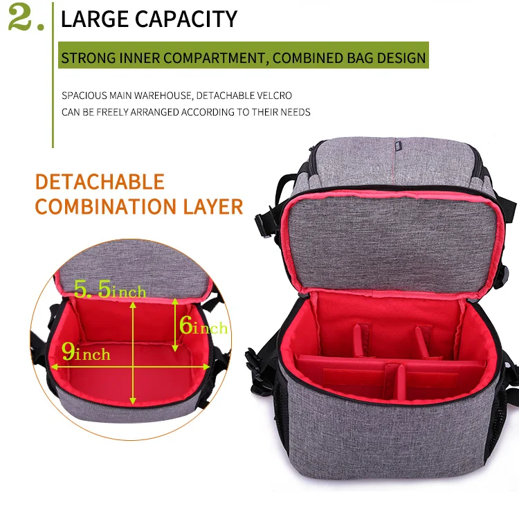 Беззеркальная зеркальная камера рюкзак сумка для фото водонепроницаемая