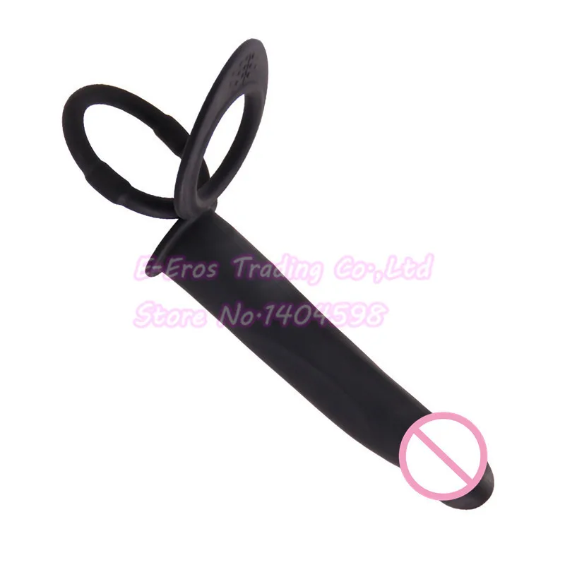Двойной Prober проникновение ремень на фаллоимитатор Силиконовые анальные