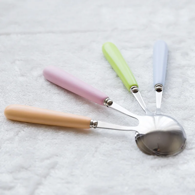 Корейский Творческий ярких цветов керамическая ручка из нержавеющей стали с