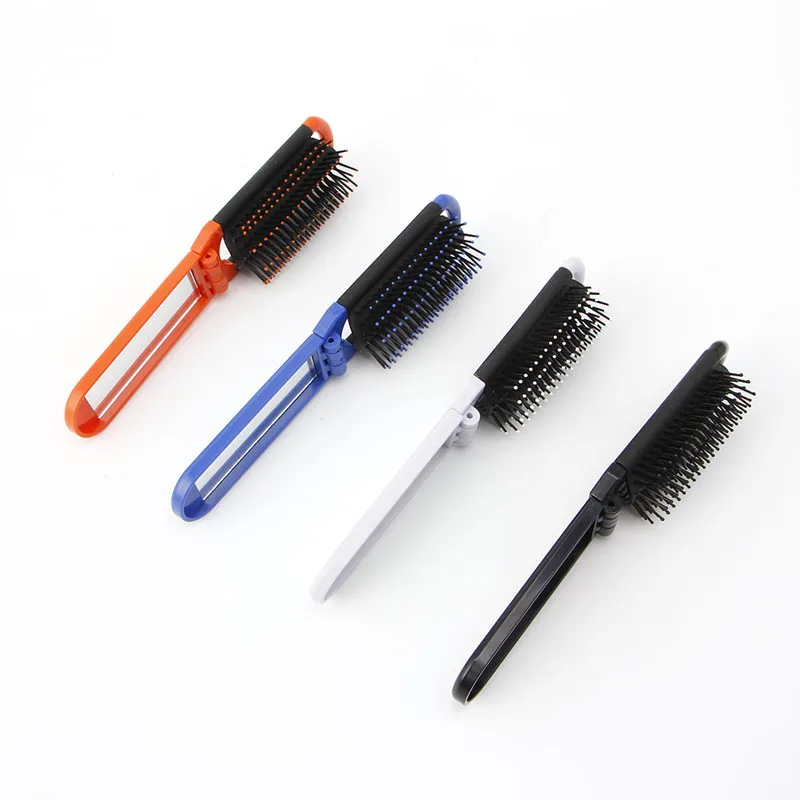 НОВАЯ Портативная Складная Щетка для волос с зеркалом компактный карманный