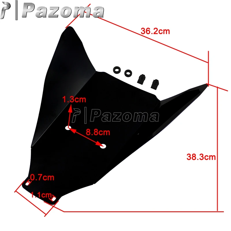 Черный мотоциклетный нижний под животом алюминиевое крыло двигателя капотом
